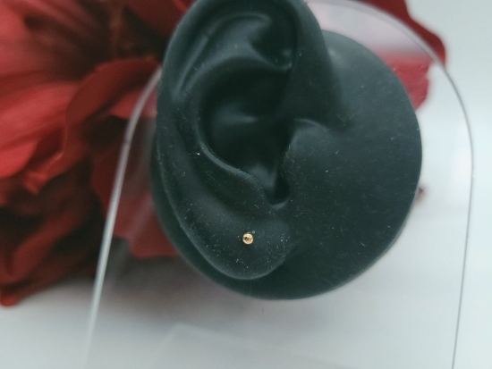 Kugel Edelstahl Ohrstecker rosegoldfarben